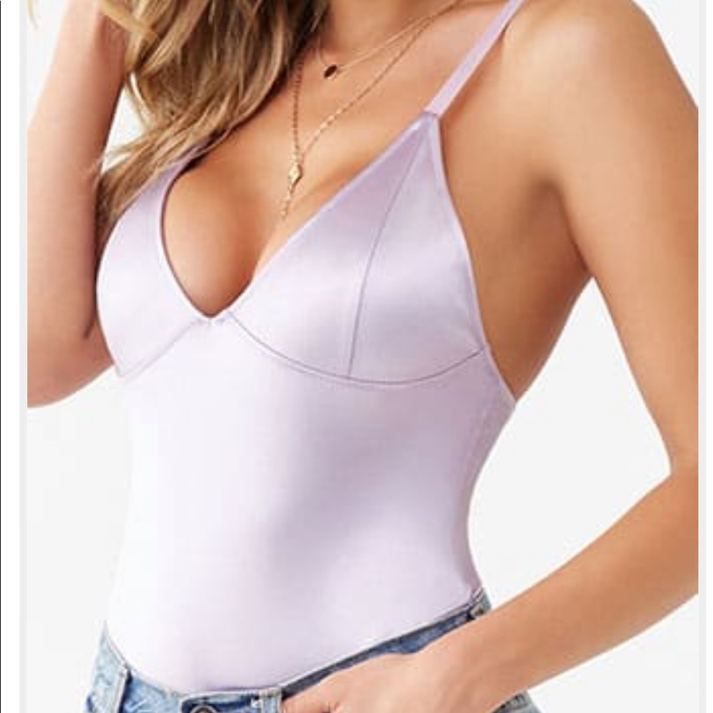 Metallic cami bodysuit